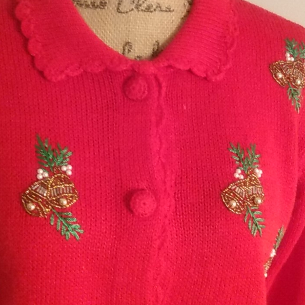 VJ PETITES Holiday Sweater | Sz Petite Small - Picture 4 of 8